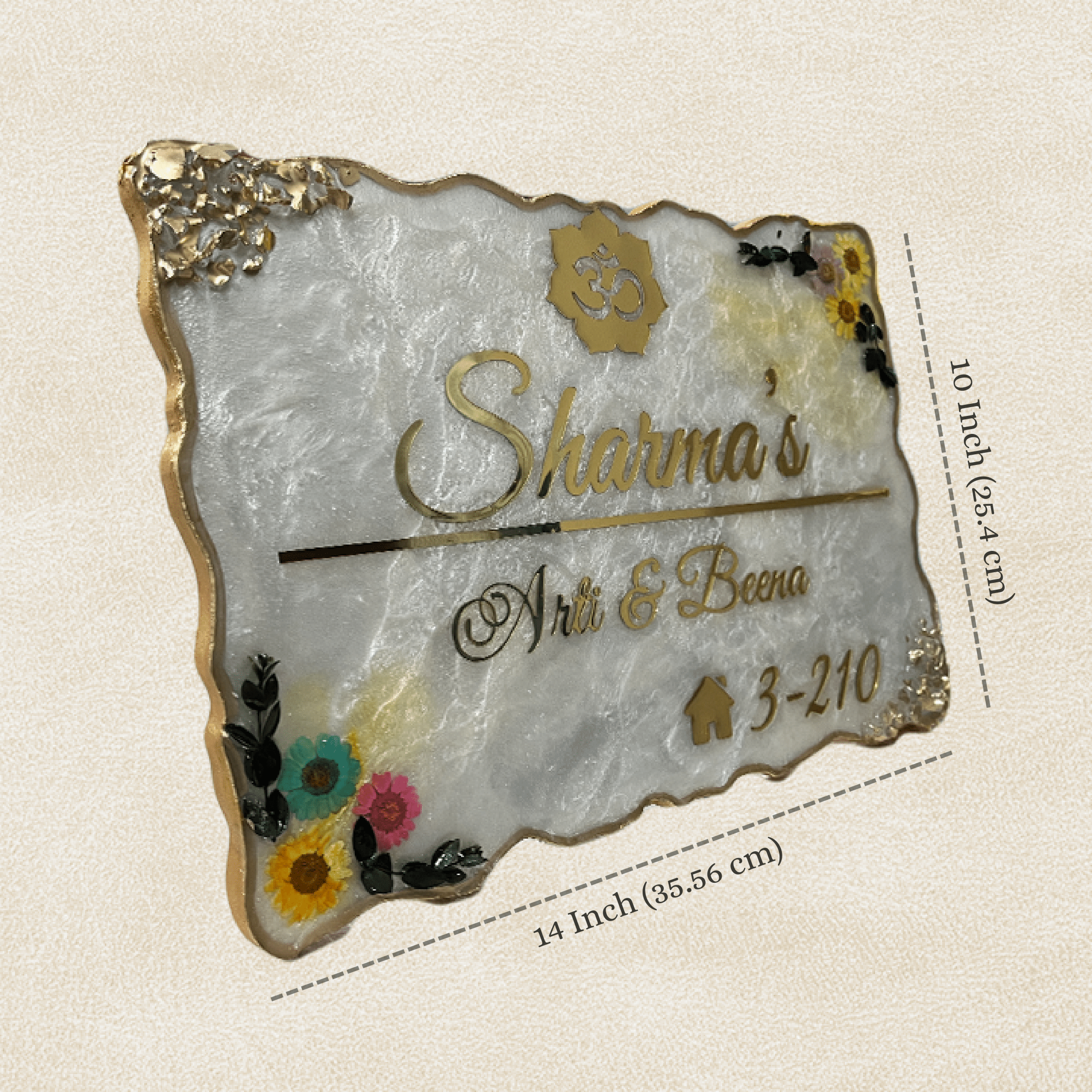 Resin Nameplate, House Nameplate, Resin Nameplate Designs, White Nameplate, Handcrafted Nameplate