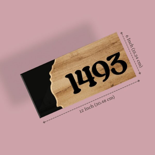 Acrylic UV Printed Wooden House Numberplate4