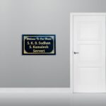 Beautiful Laser Engraved Black Granite Home Nameplate – Customizable2