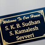 Beautiful Laser Engraved Black Granite Home Nameplate – Customizable3