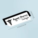 Black and White Acrylic 2 Layer Doctor Nameplate1