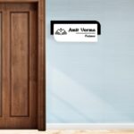 Black and White Acrylic 2 Layer Doctor Nameplate2