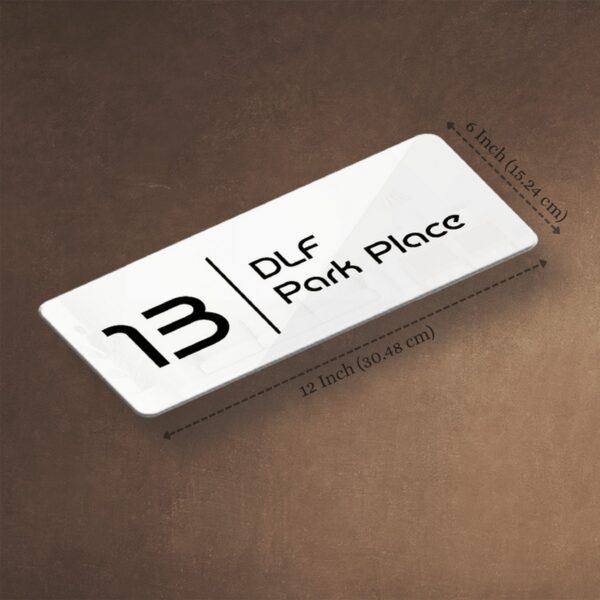 DLF Park Black Acrylic UV Printed House Nameplate5