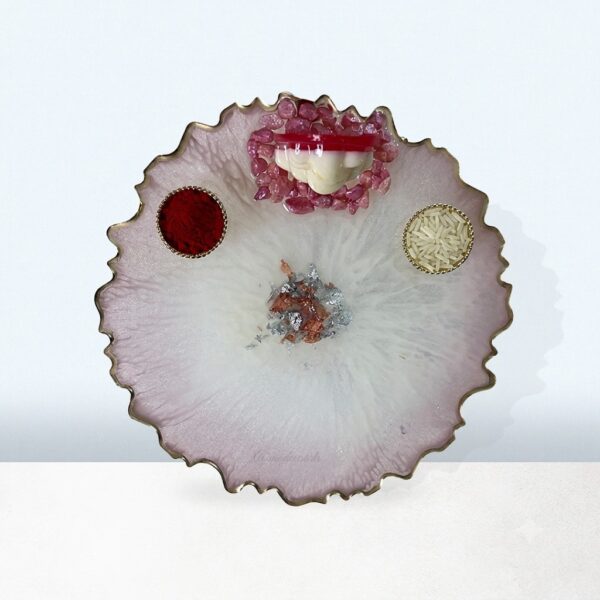 3D Ganesha Metallic Pooja Platter 1