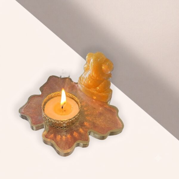 Flowral Shape 3D Ganesha Tealight Holder for Festival 2