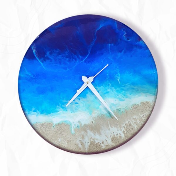 Ocean Theme with White Needle Resin 14 Inch Wall Clock