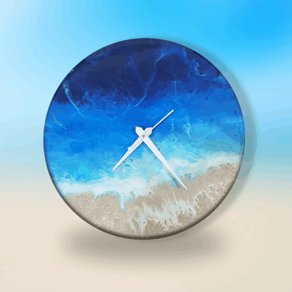 Wall Clock Handmade Clock Ocean Wall Clock Resin Wall Clock Epoxy Wall Clock Premium Wall Clock Royal Wall Clock