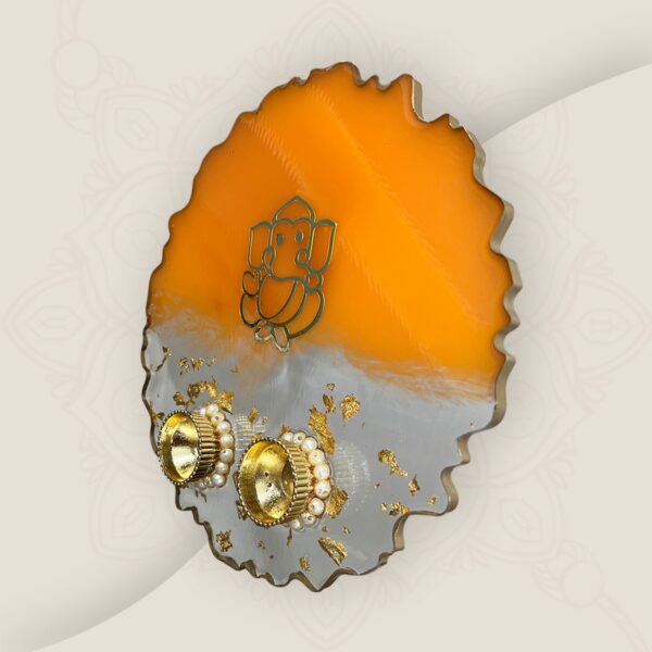 Orange and Transparent Diwali Special Pooja Platter 2