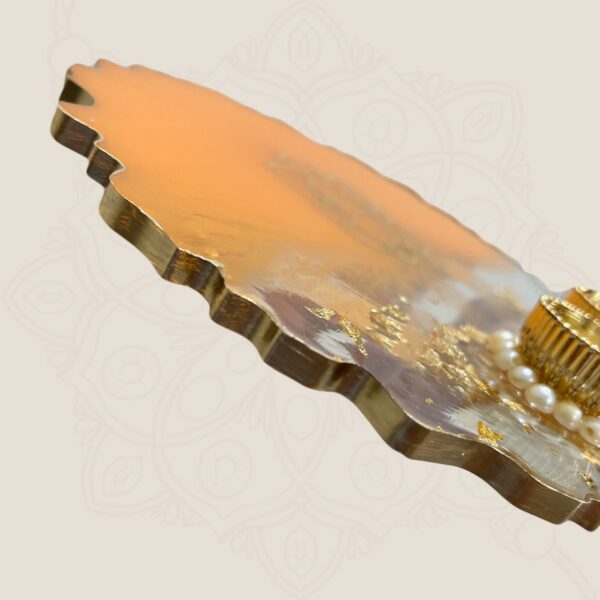 Orange and Transparent Diwali Special Pooja Platter 5