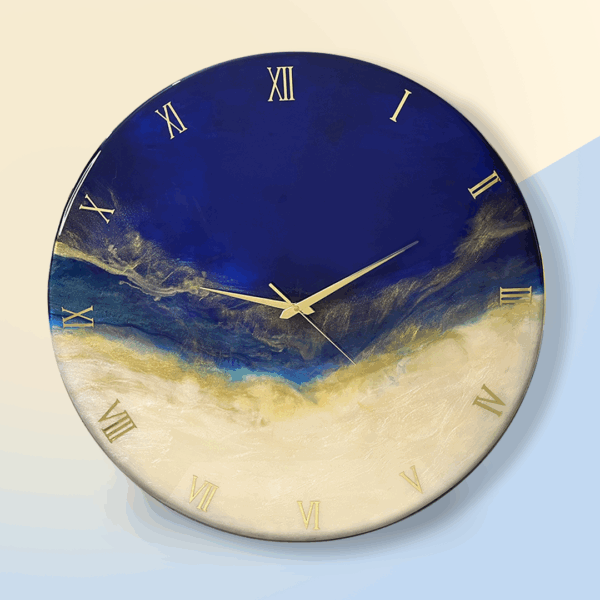 Wall Clock Handmade Clock Ocean Wall Clock Resin Wall Clock Epoxy Wall Clock Premium Wall Clock Royal Wall Clock