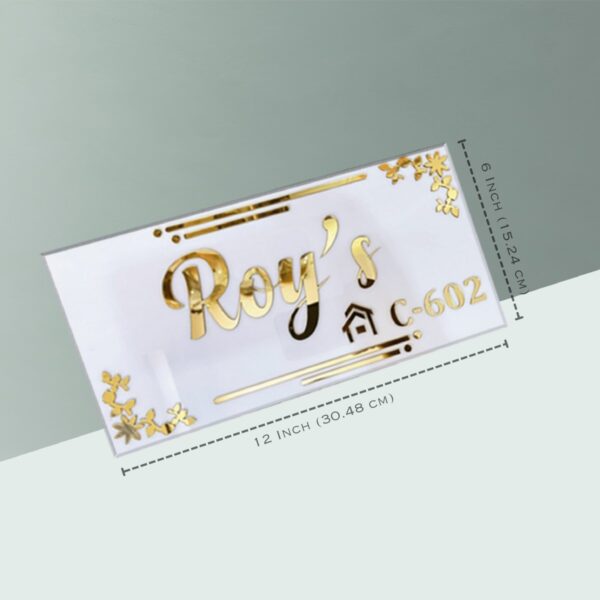 Beautiful Roy’s Acrylic White House Nameplate 2