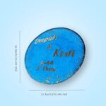 Ocean Blue with Golden Flakes Resin Nameplate 2