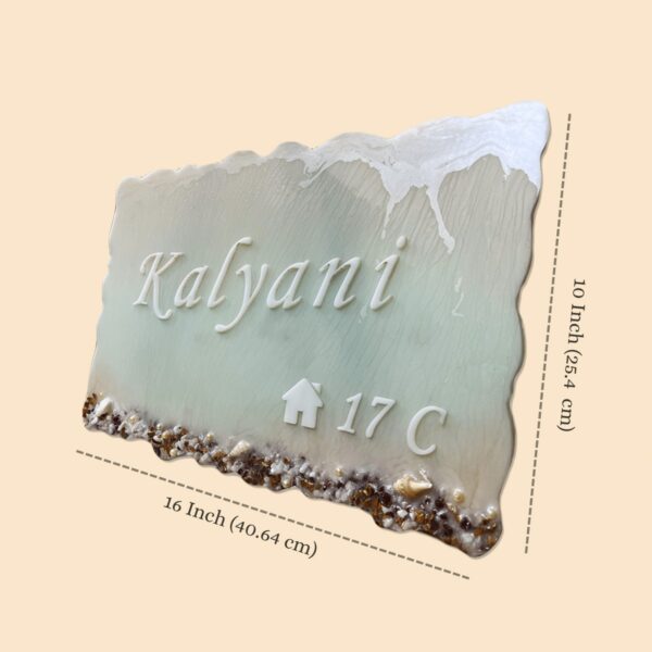 Ocean Theme Resin Zig Zag Casting Nameplate 2
