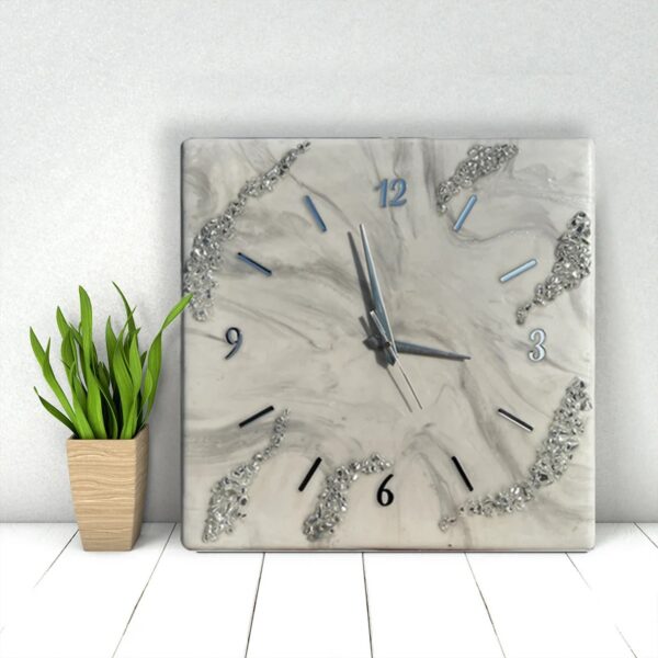 Crystals Resin Wall Clock