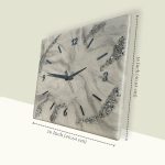 white and silver crystals resin wall clock 3