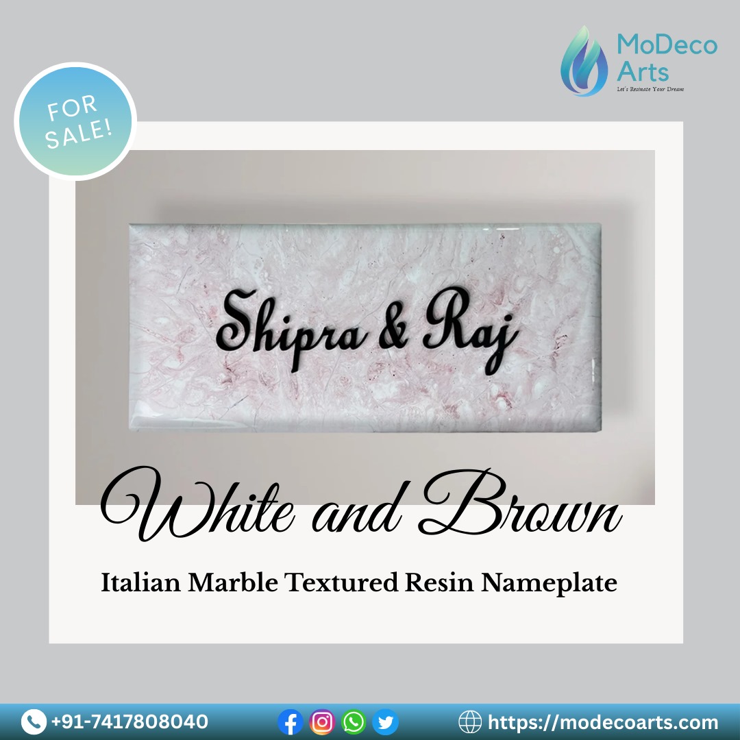 Add Luxe Appeal to Your Door with the Italian Marble Texture Resin Nameplate
