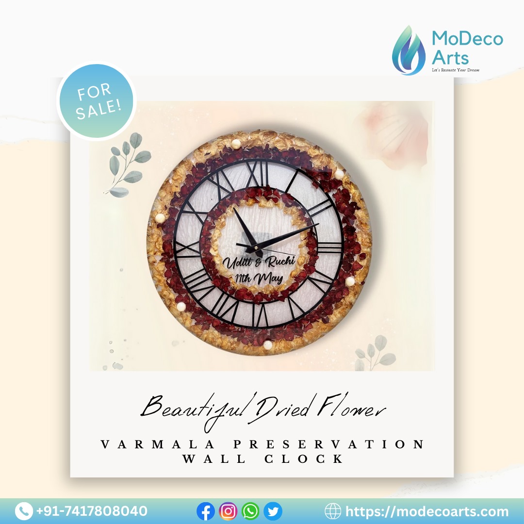 Preserve Love in Time with MoDeco Arts Varmala Preservation Wall Clock