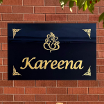 Ganesha Granite Stone Engraved House Name Plate