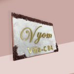 Pink Flare Vyom Resin House Nameplate 1 2