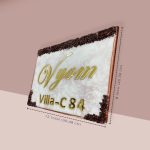 Pink Flare Vyom Resin House Nameplate 4