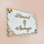 Resin Nameplate Epoxy Nameplate Flower Nameplate Couple Nameplate White Nameplate Premium Nameplate Trendy Nameplate Decorative Nameplate
