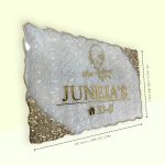 14Jai Guru Ji Extra Swirl Design Resin Nameplate Decor 3 2