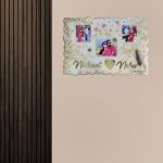 Couple Resin Art Anniversary Gift Pearl White Photoframe 1