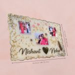 Couple Resin Art Anniversary Gift Pearl White Photoframe 2