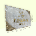 Jai Guru Ji Theme Resin Swirl Nameplate 2