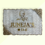 Jai Guru Ji Theme Resin Swirl Nameplate