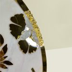 Lord Shreenath Ji Circle Metallic Off White Resin Nameplate 4