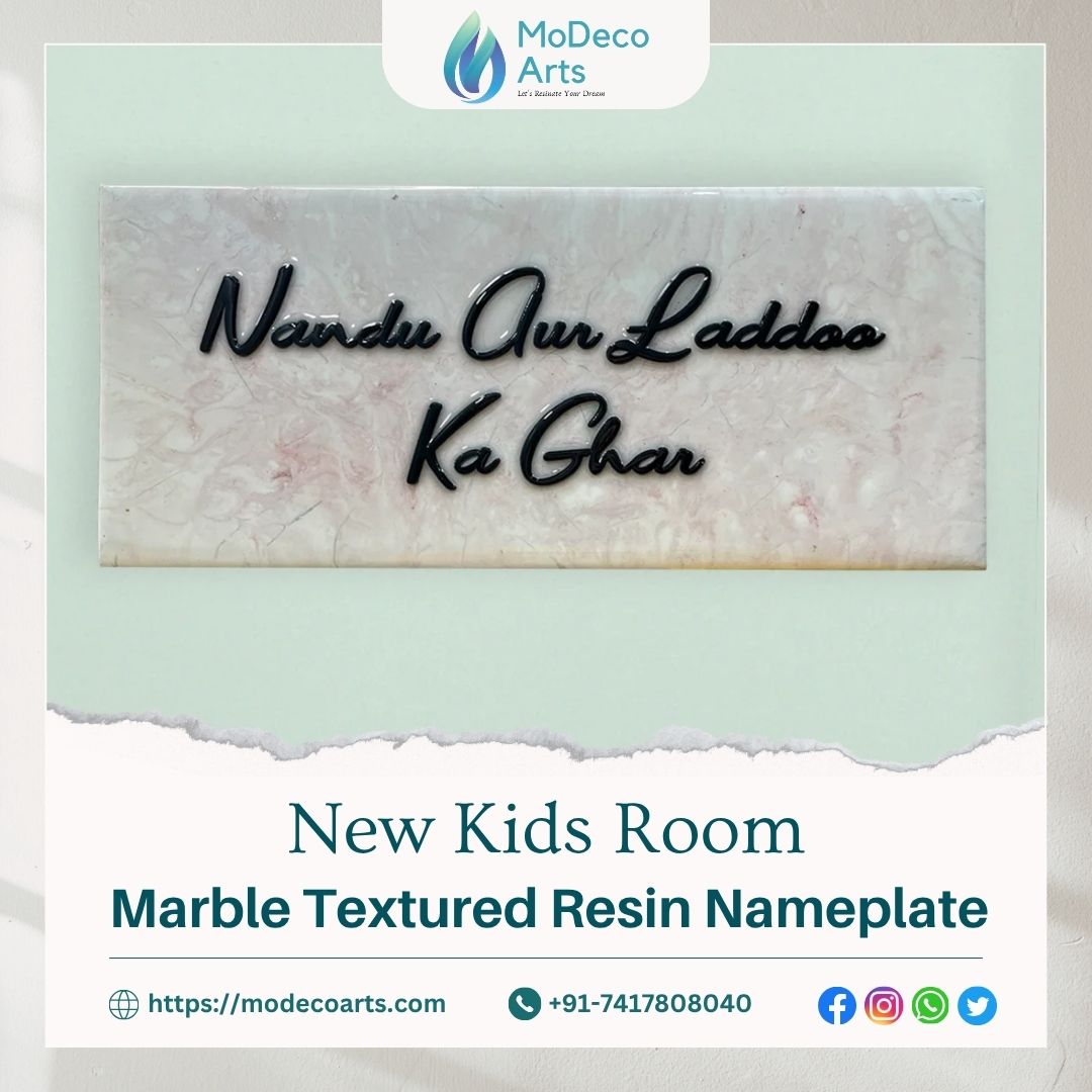 Marble Textured Resin Nameplate (3)