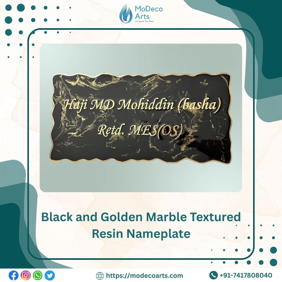Marble Textured Resin Nameplate