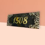 Metallic Golden and Black Blend House Numberplate 5
