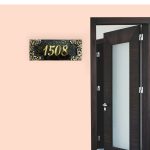 Metallic Golden and Black Blend House Numberplate 6