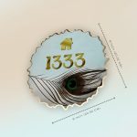 Mor Pankh Casted Resin House Numberplate 2