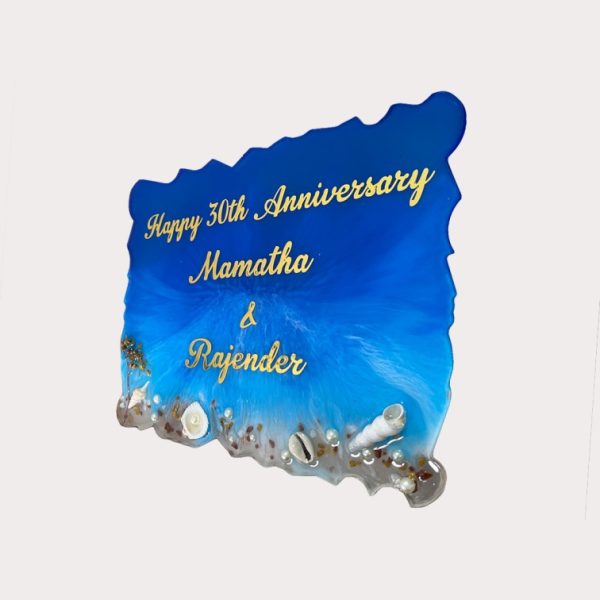 Ocean Theme Resin Art Anniversary Wish Gift for Couple 1