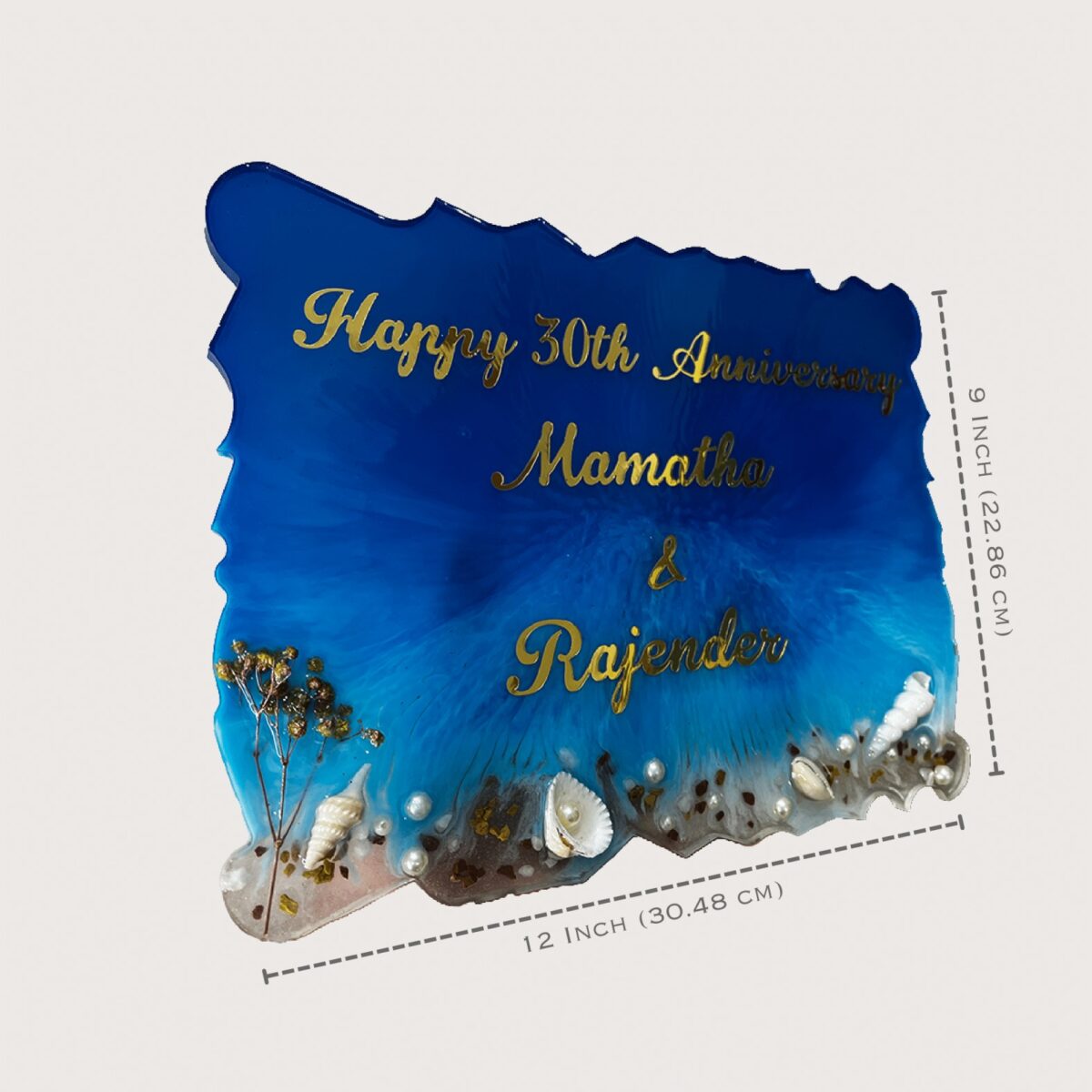 Ocean Theme Resin Art Anniversary Wish Gift for Couple 2