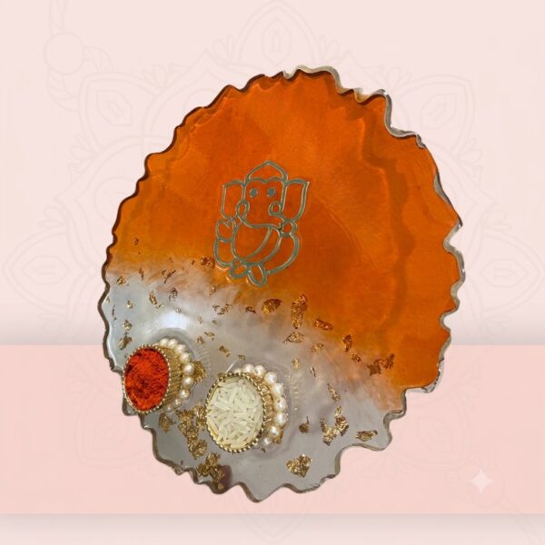 Red and Transparent Diwali Special Pooja Platter 1