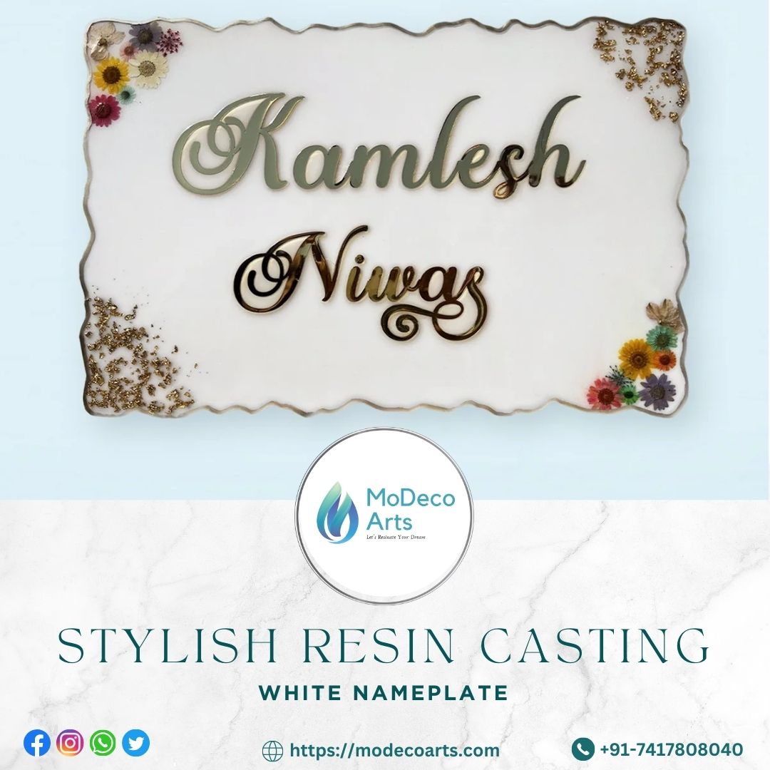 Resin Casting White Nameplate