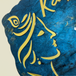 Shree Krishna Blue Metallic Resin Coated Nameplate 3