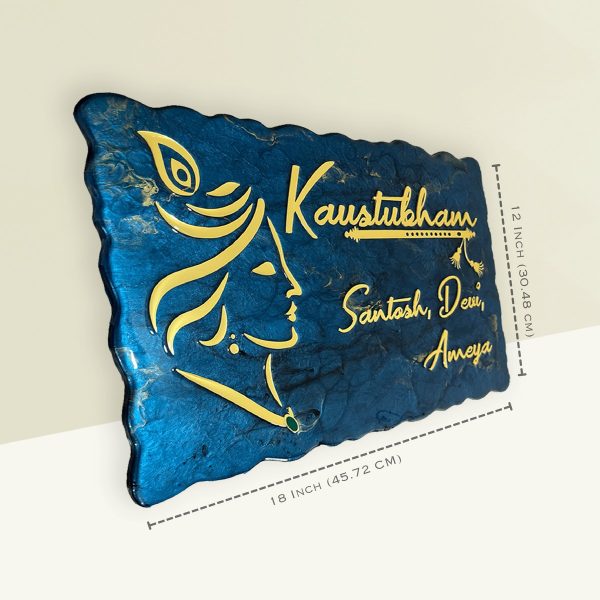 Shree Krishna Blue Metallic Resin Coated Nameplate 3 (1) 2