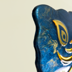 Shree Krishna Blue Metallic Resin Coated Nameplate 5