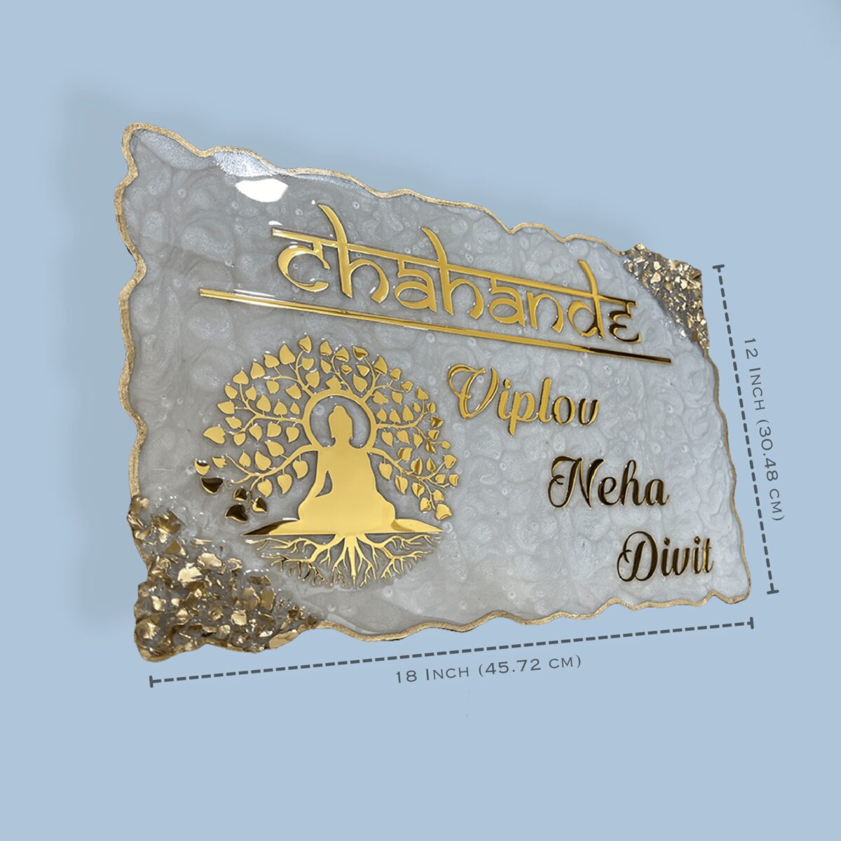 Swirl Design Resin Nameplate 3