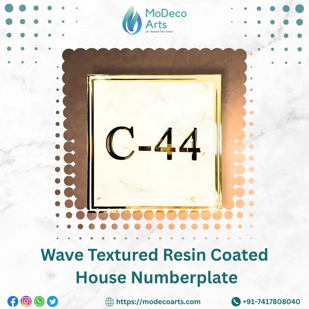 Textured Resin House Numberplate