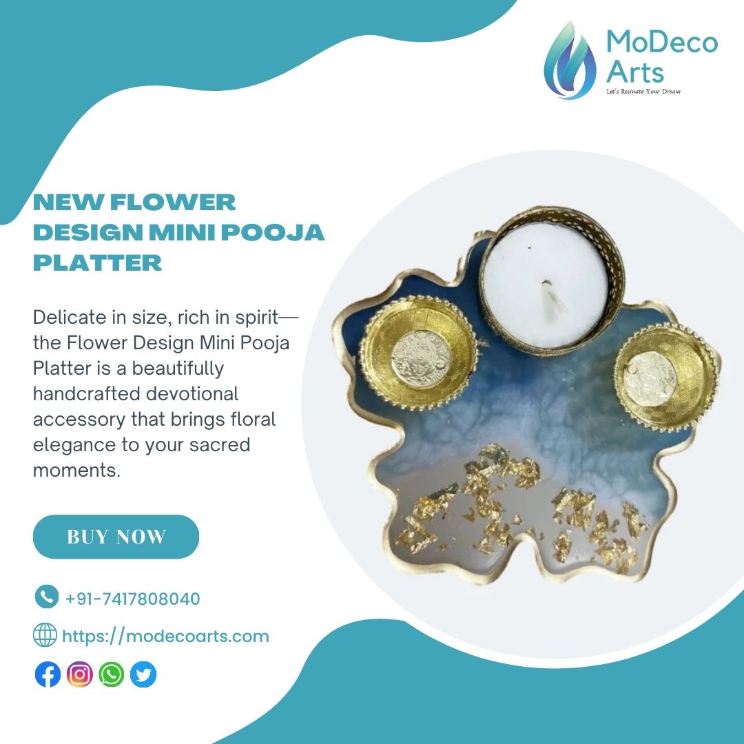 Flower Design Pooja Platter