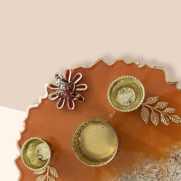 Ganesha Orange Pooja Thali