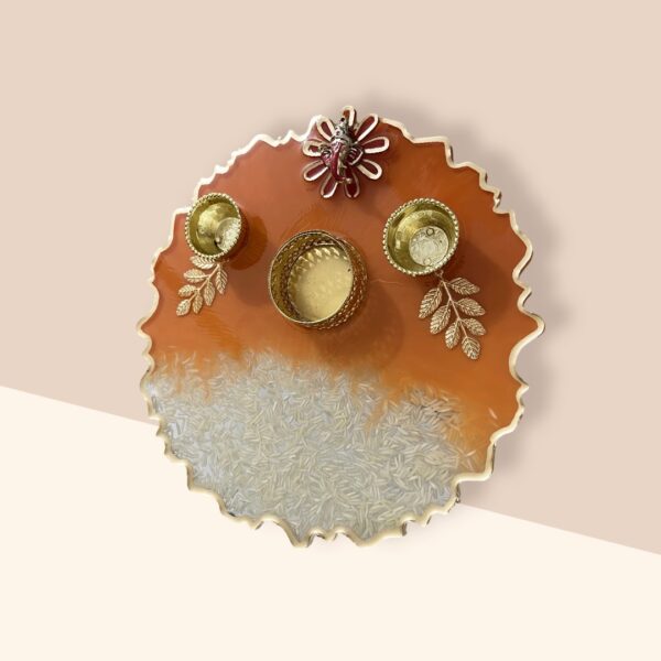 Ganesha Orange Pooja Thali 5