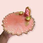 Metallic Pink Pooja Thali