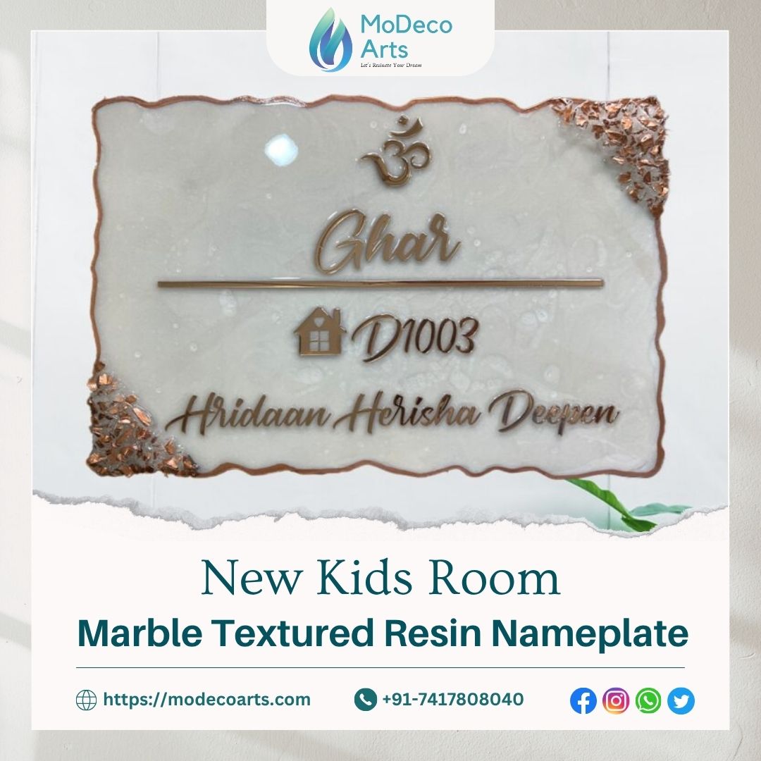 Rose Gold Resin Nameplate